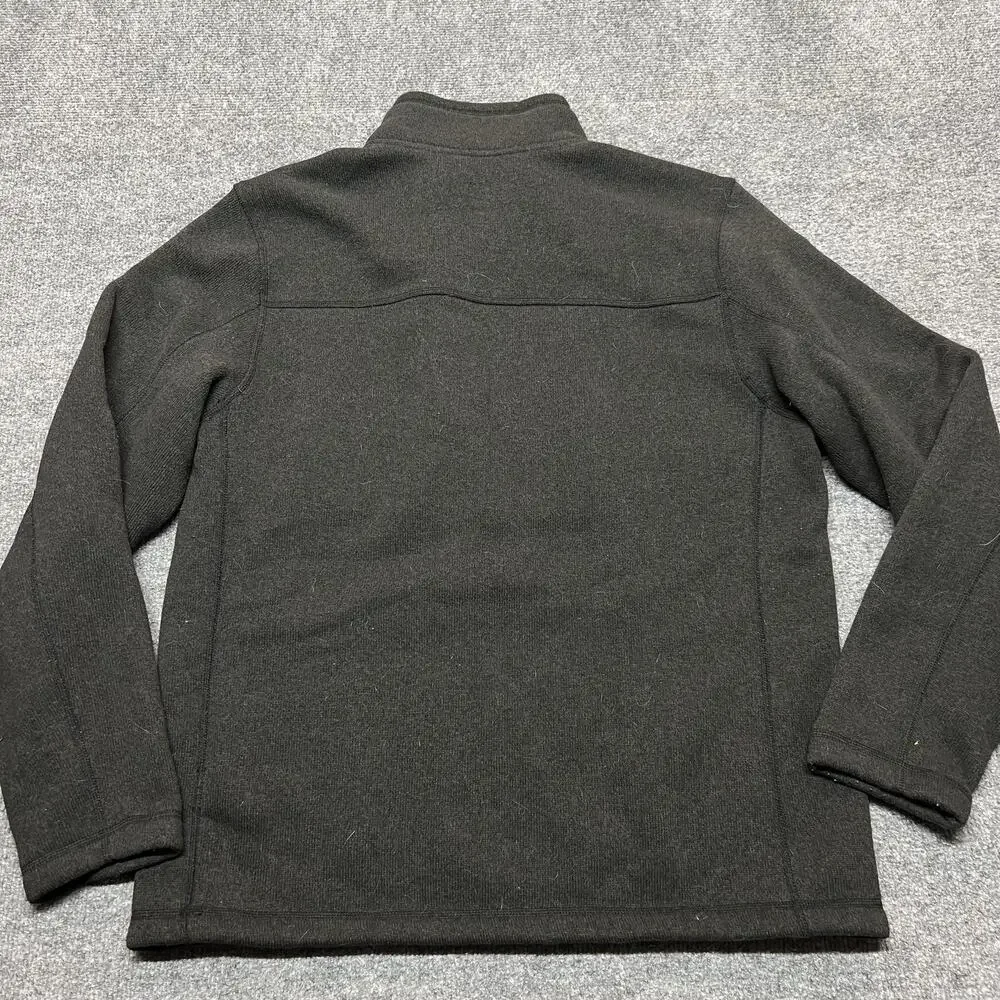 The North Face Fleece Pullover Mens Large Black 1/4 Zip Long Sleeve Shirt Hiking